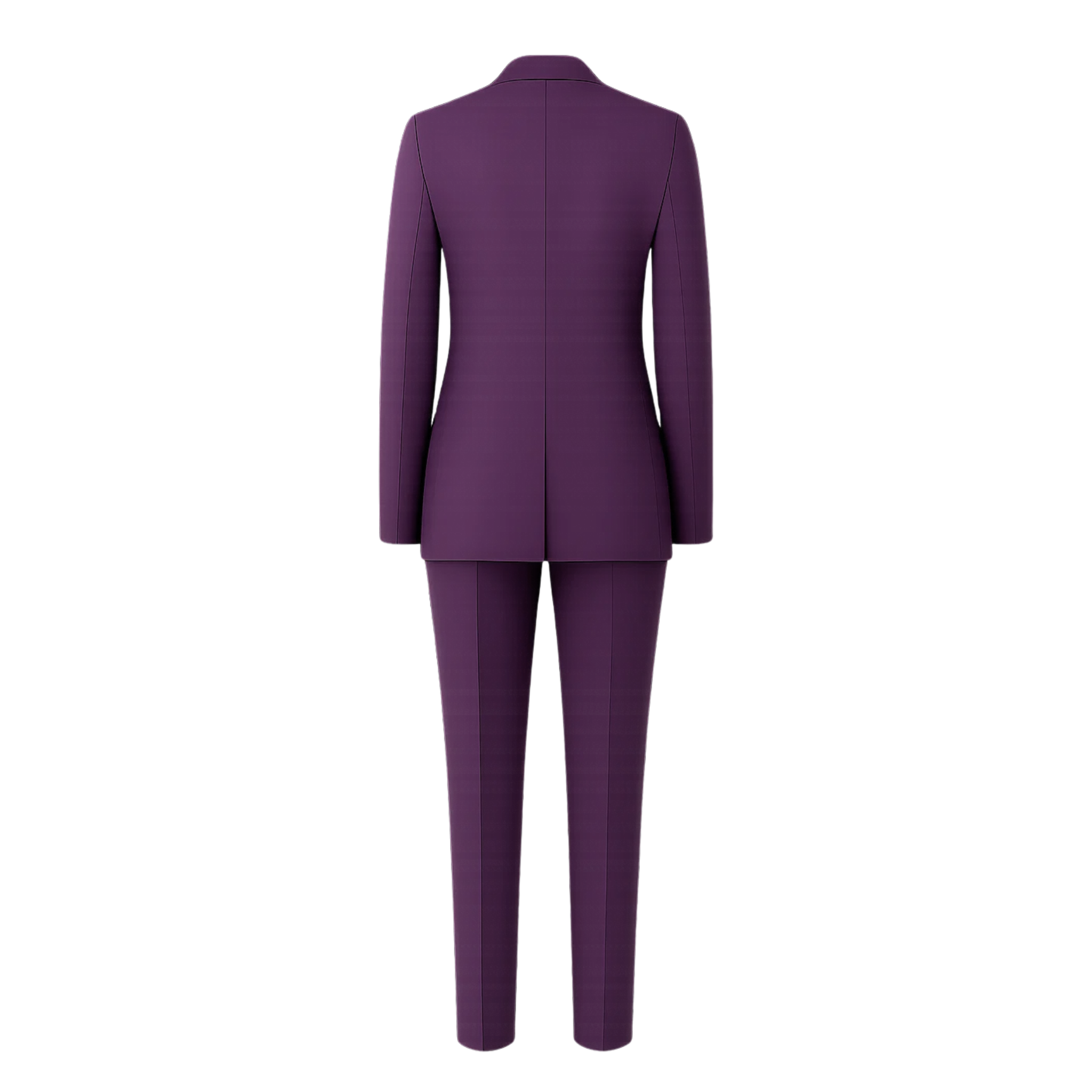 Women's Purple Loro Piana Blazer Tapered Pants Suit Set