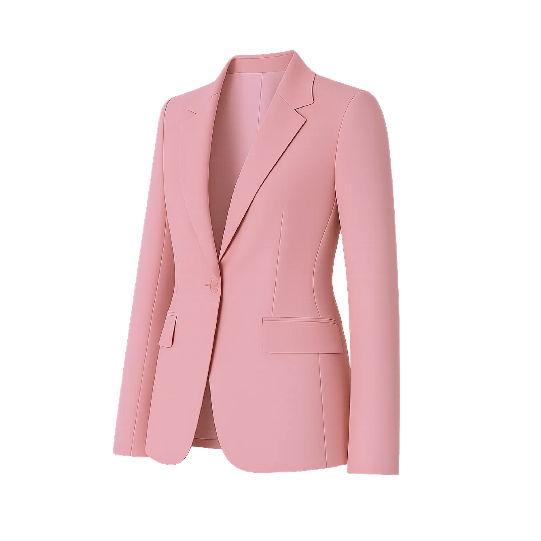 Women's Pink Loro Piana Single Button Tailored Blazer