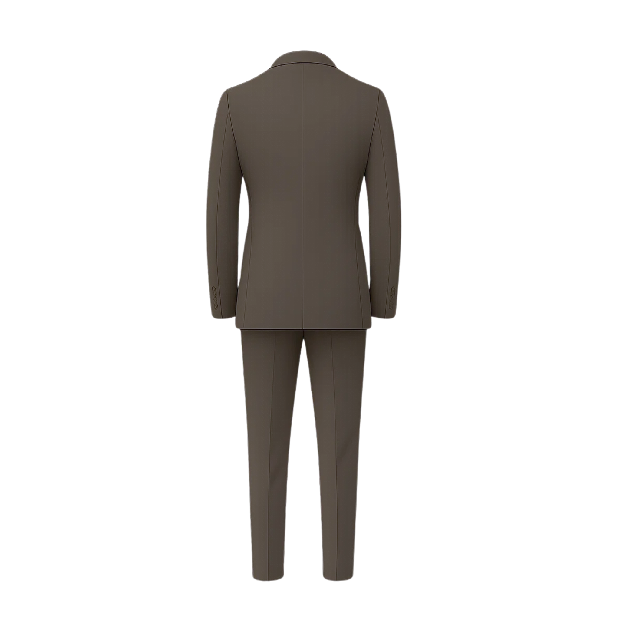 Men's Taupe Brown Three Piece Suit Set