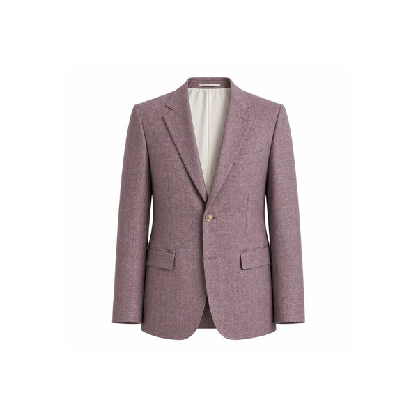 Lavender Rose Wool and Linen Blend Summer Wedding Blazer