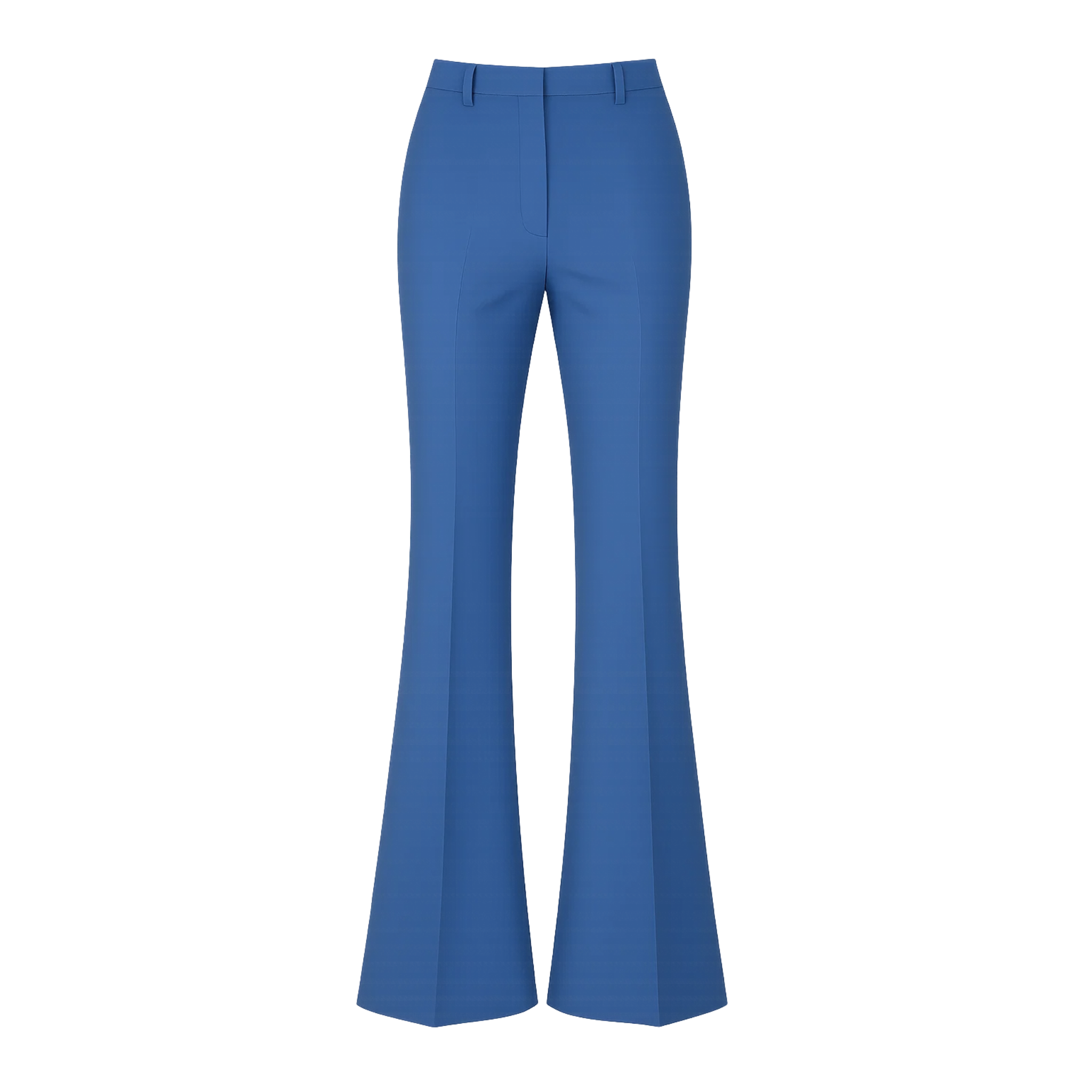Women's Blue Loro Piana Flare Pants Superfine Merino Wool