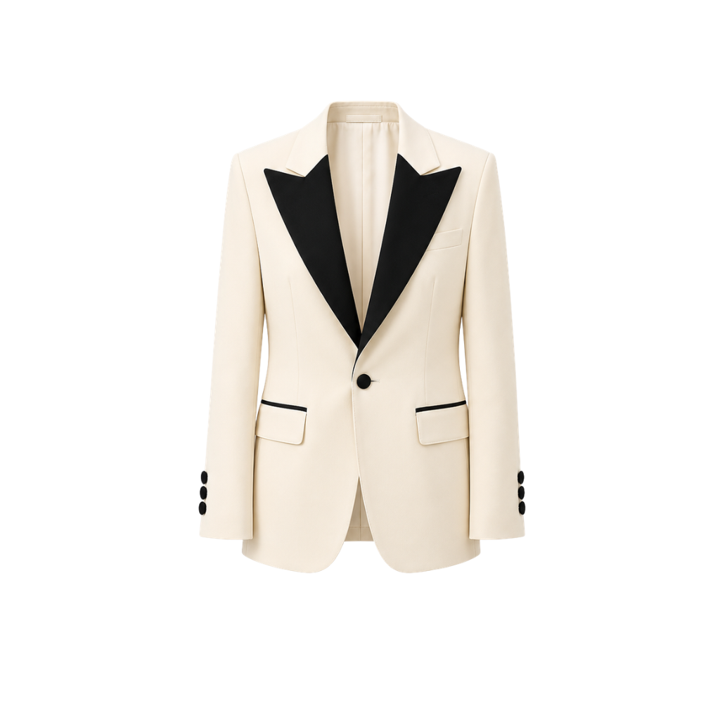 Ivory Peak Lapel Women’s Wool Tuxedo Jacket