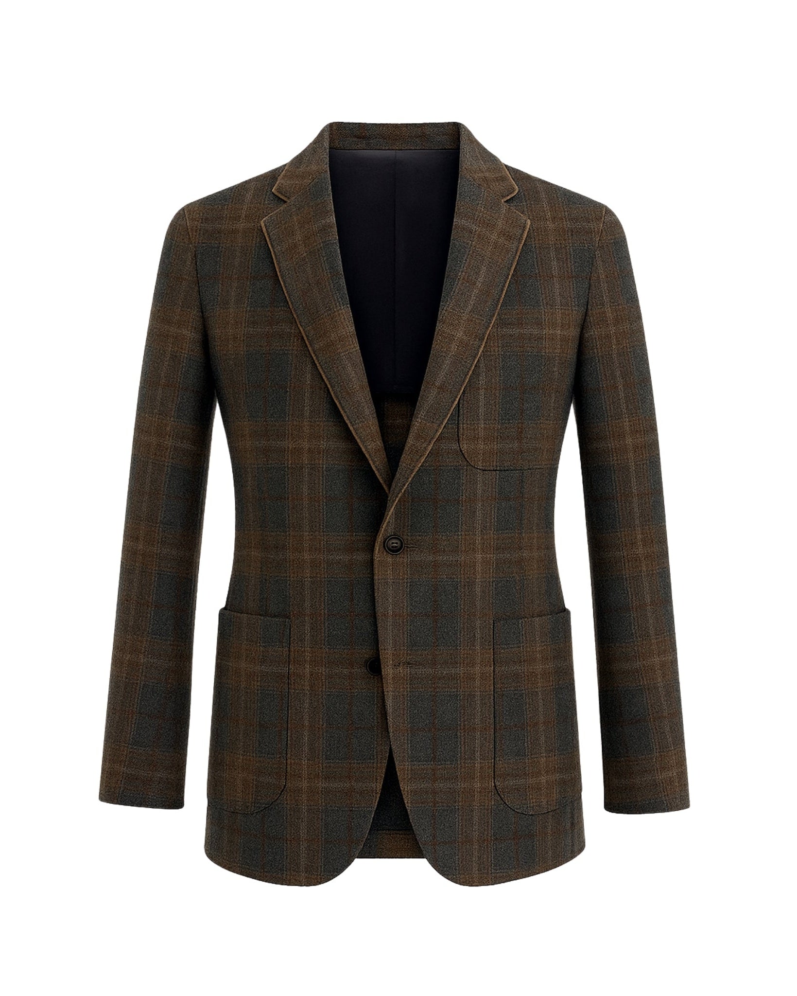 Pietra Sport Coat  Grey Tan  Unstructured Fit  Artisan Details