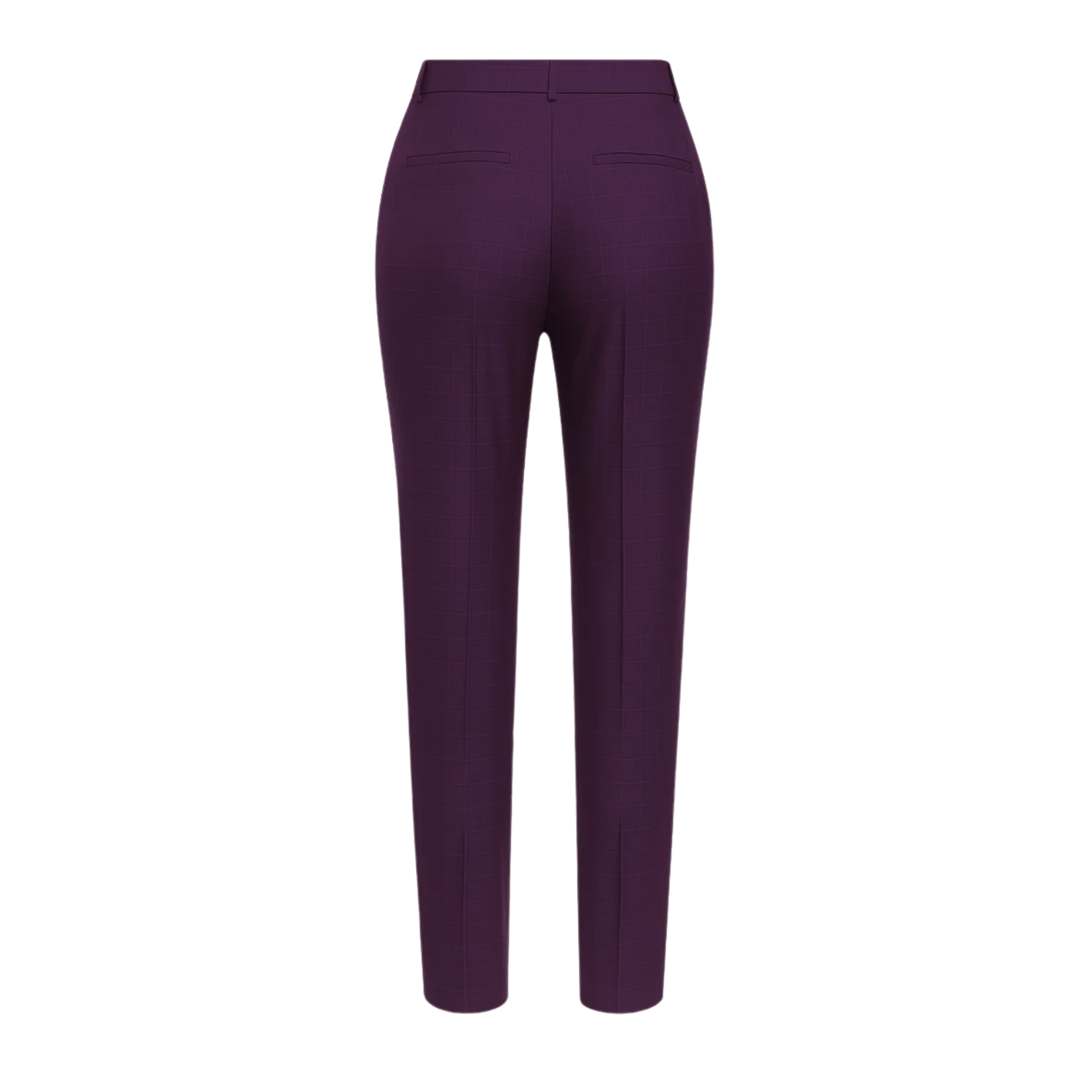 Women's Purple Loro Piana Tapered Pants Superfine Merino Wool