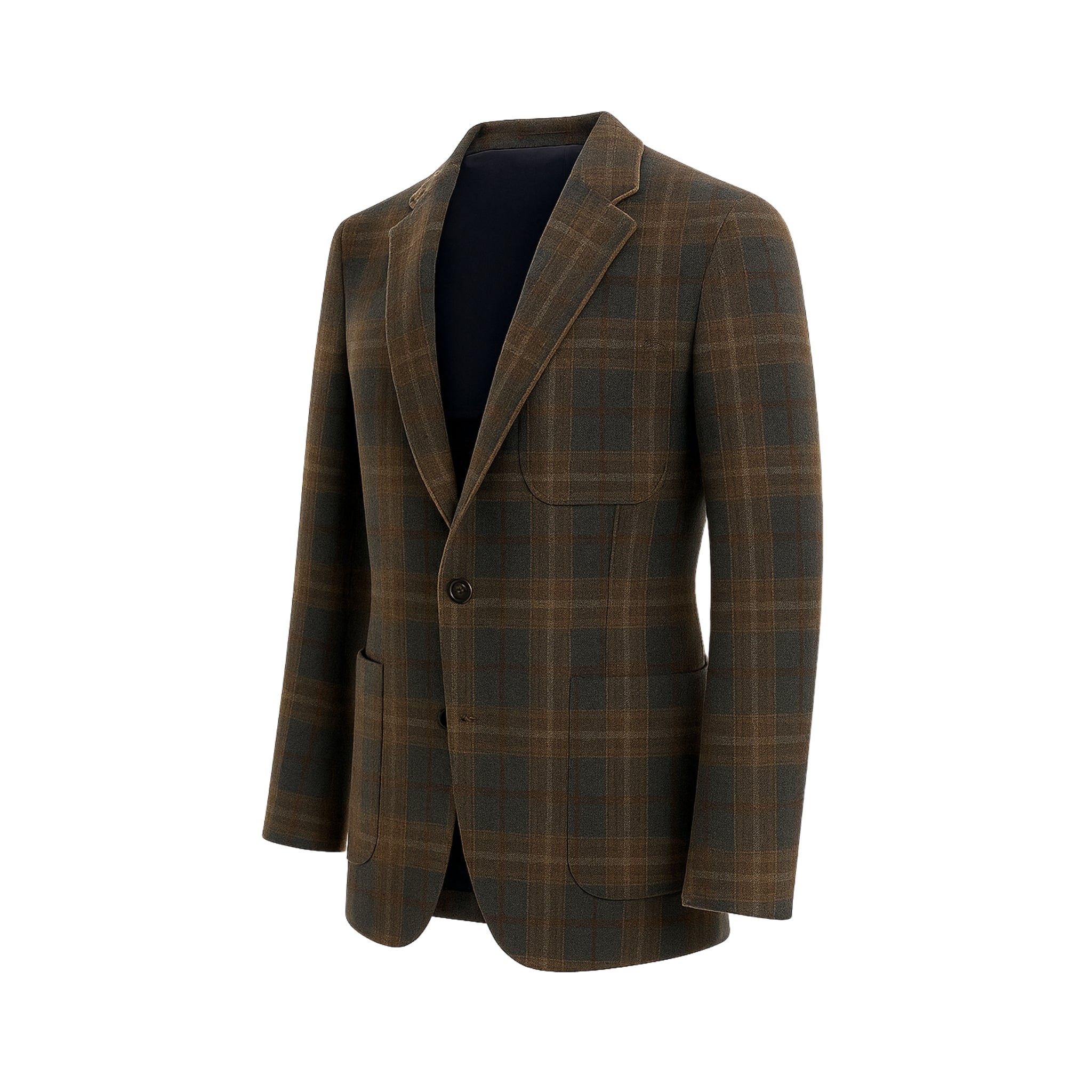 Pietra Sport Coat  Grey Tan  Unstructured Fit  Artisan Details