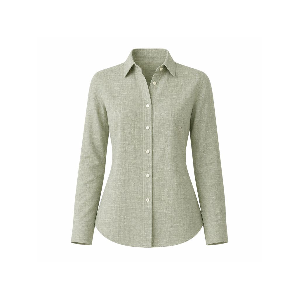 Sage Green Linen Summer Wedding Shirt