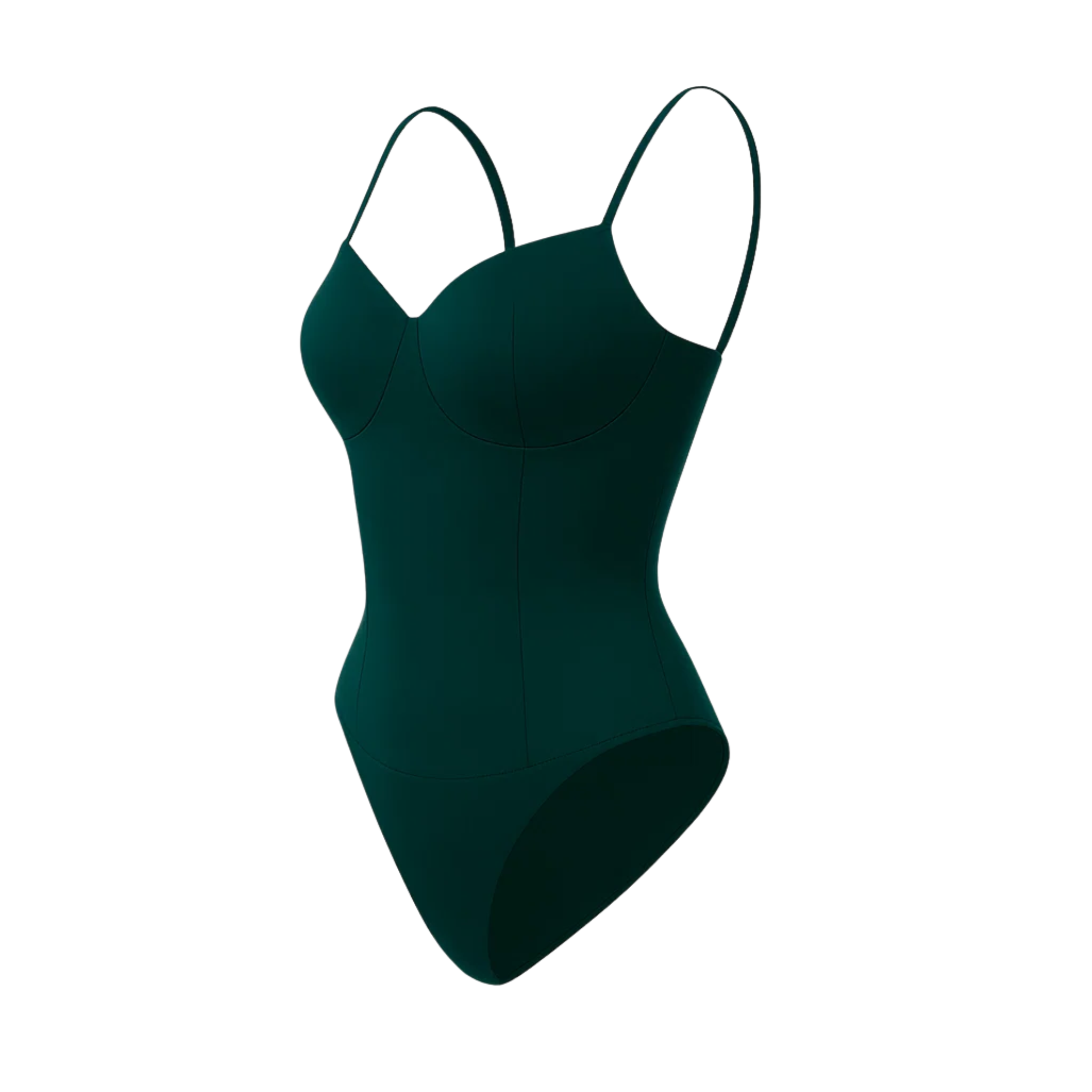 Women's Teal Loro Piana Corset Bodysuit Superfine Merino Wool