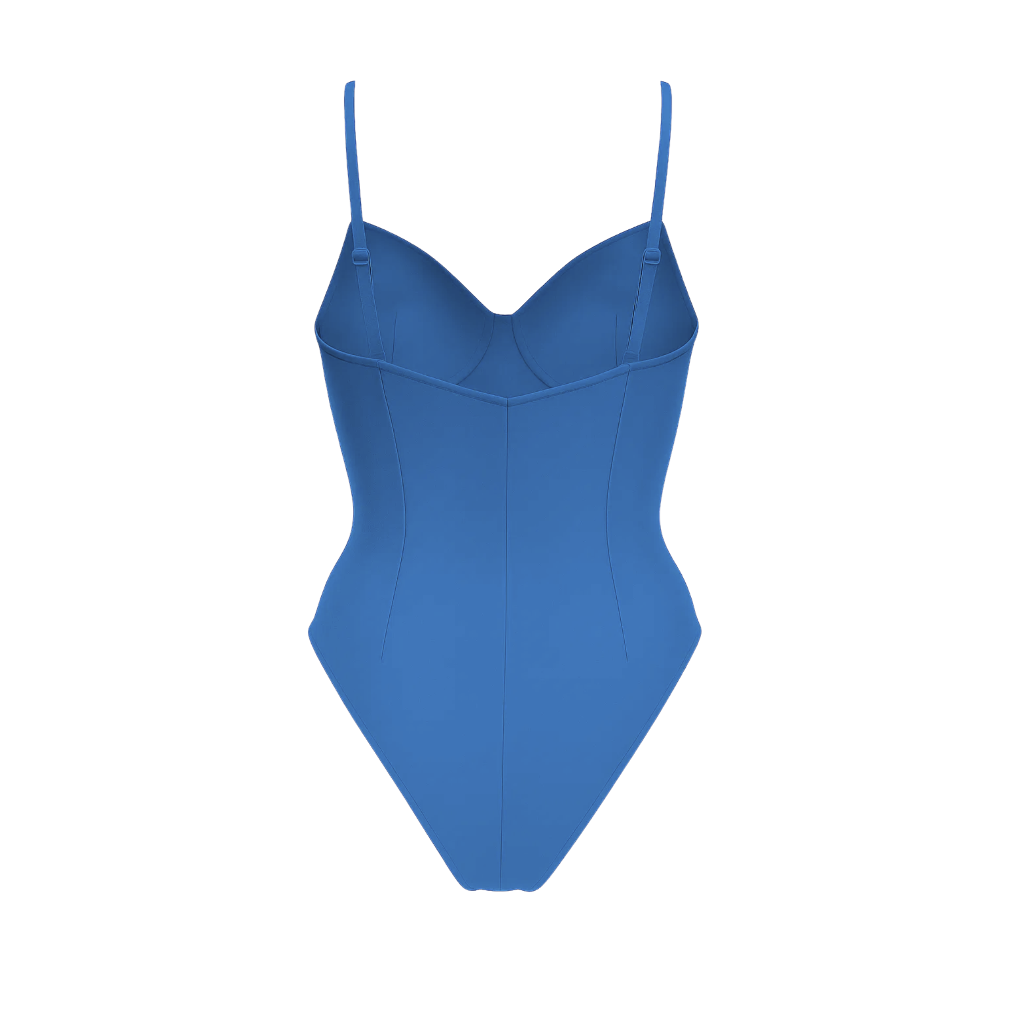 Women's Blue Loro Piana Corset Bodysuit Superfine Merino Wool