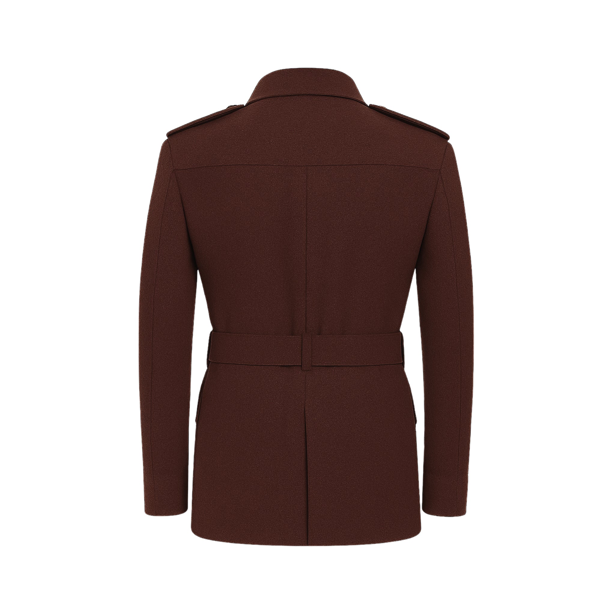 The Fuoco Rusted Gold Jacket | Custom Wool Belted Field Coat