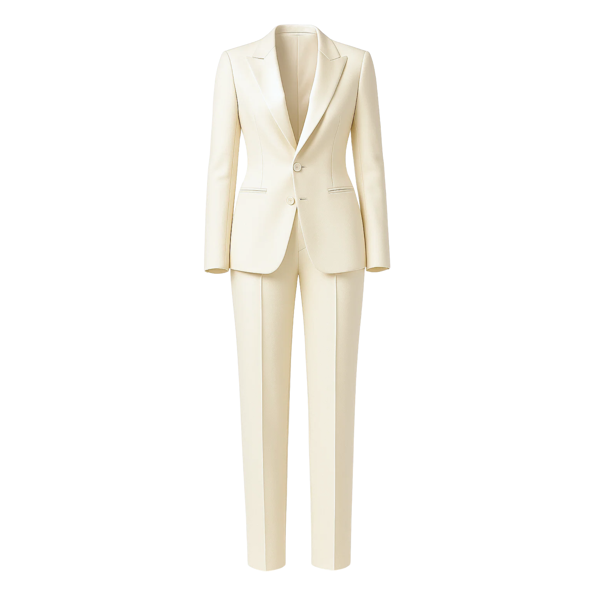 Ivory Fitted Wedding Tuxedo