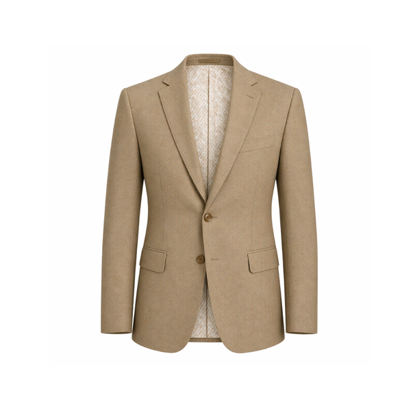 Beige Wool Summer Wedding Blazer