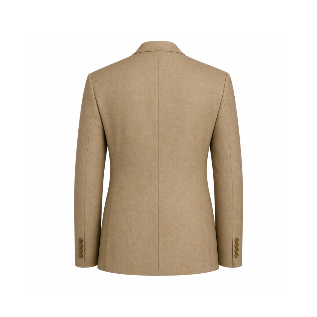 Beige Wool Summer Wedding Blazer