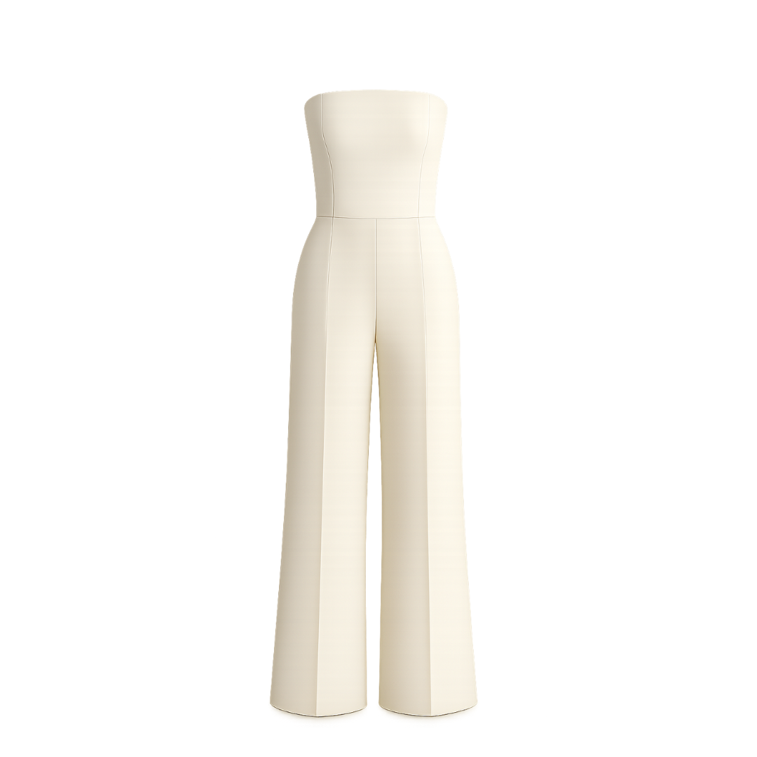 Ivory Loro Piana Women's City Hall Wedding Jumpsuit