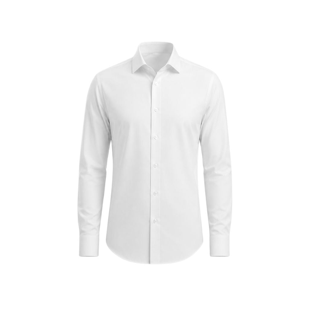 White Tailored Button-Up Shirt