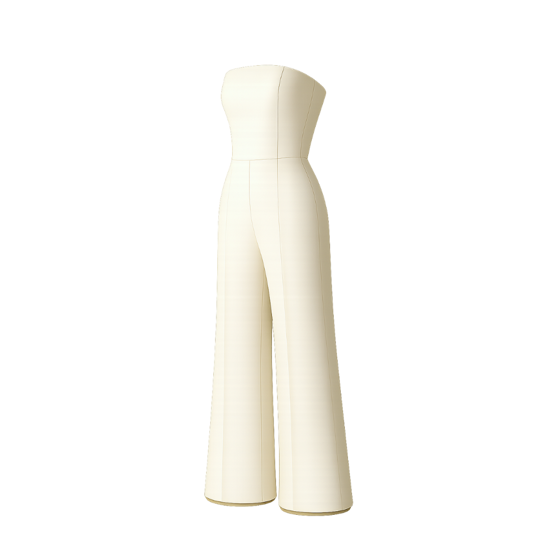 Ivory Loro Piana Women's City Hall Wedding Jumpsuit