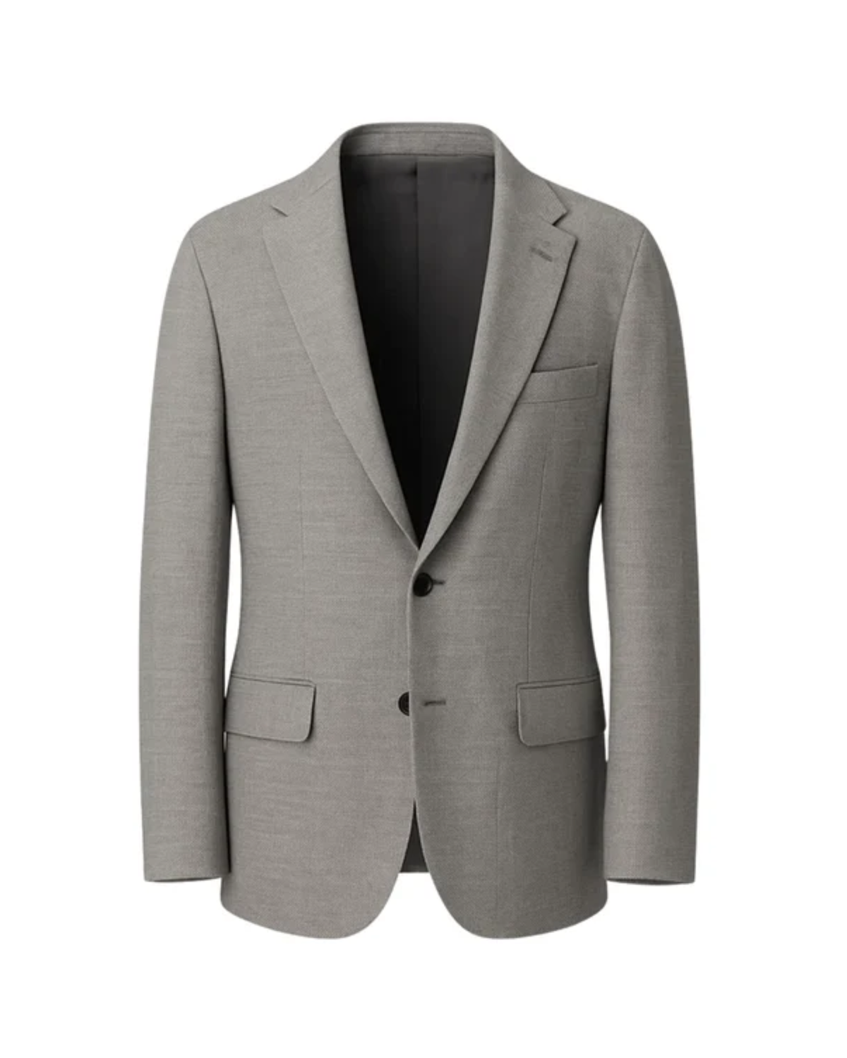 Grey Two-Button Suit Jacket