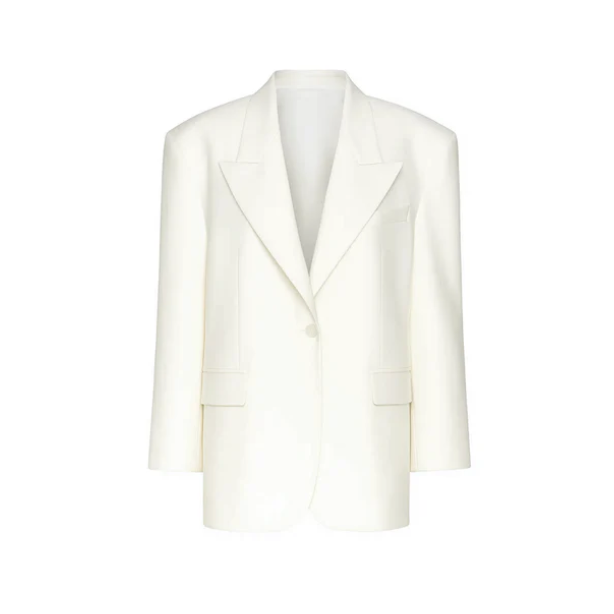 Ivory Oversized Boxy Wedding Blazer