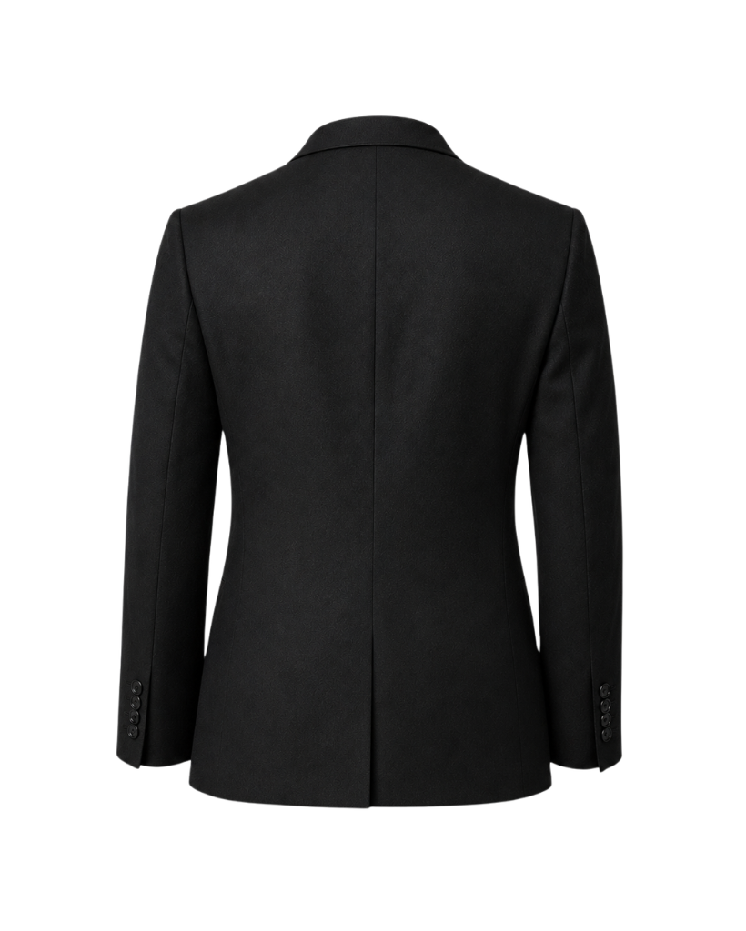 Black Loro Piana blazer back view