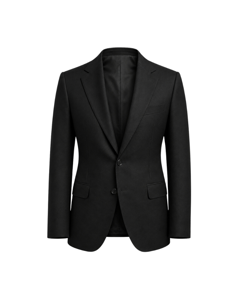 Black Loro Piana blazer front view