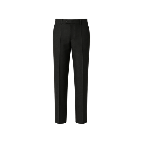 Black Loro Piana evening trousers front view