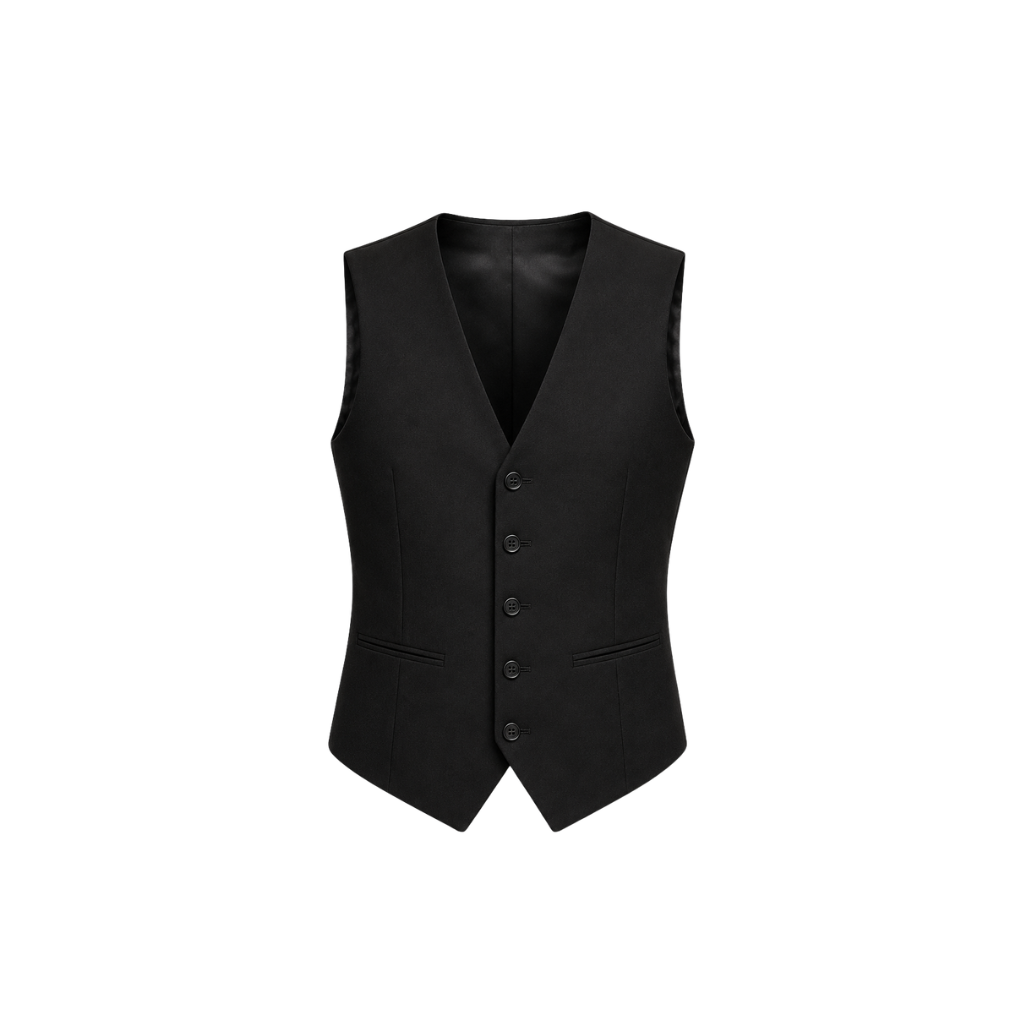 Black Loro Piana vest front view