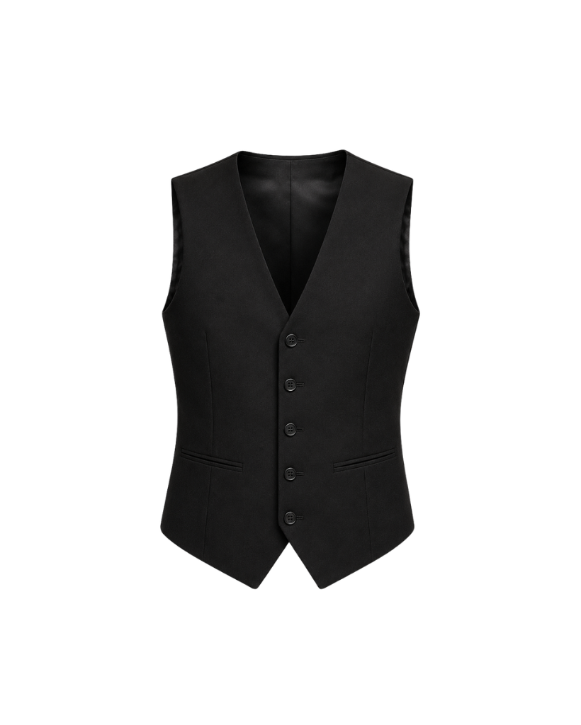 Black Loro Piana vest front view