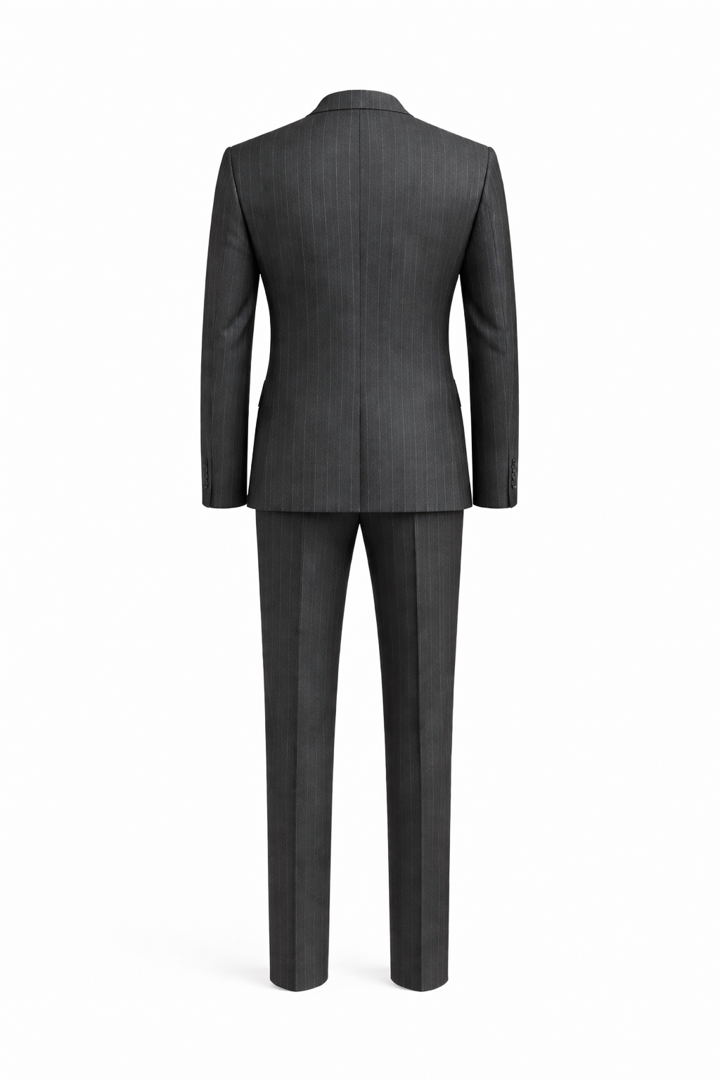 Charcoal Pinstripe Men's Two-Piece Classic Cut Suit