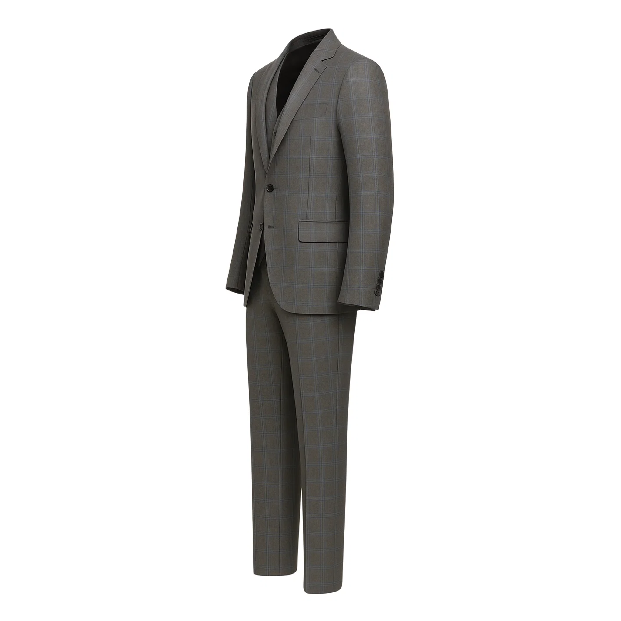 Men's Loro Piana Gray Three-Piece Suit