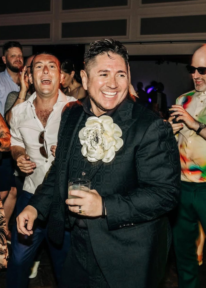 CHRIS ARAUJO in a custom Tailory New York garment