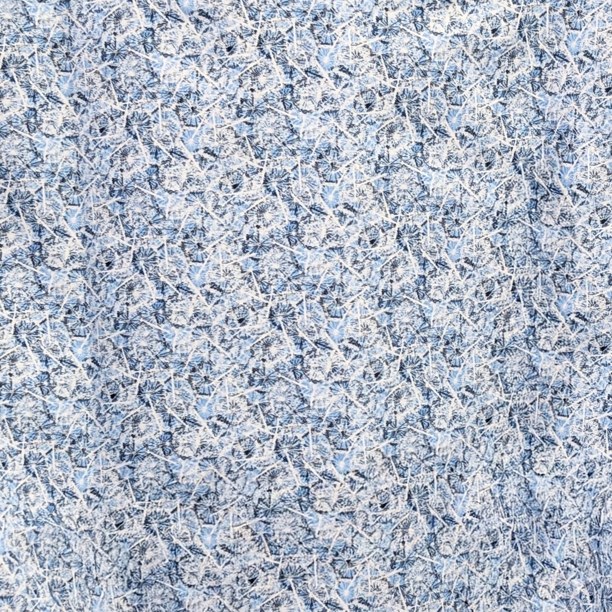 Blue Floral Tailored Long-Sleeve Shirt