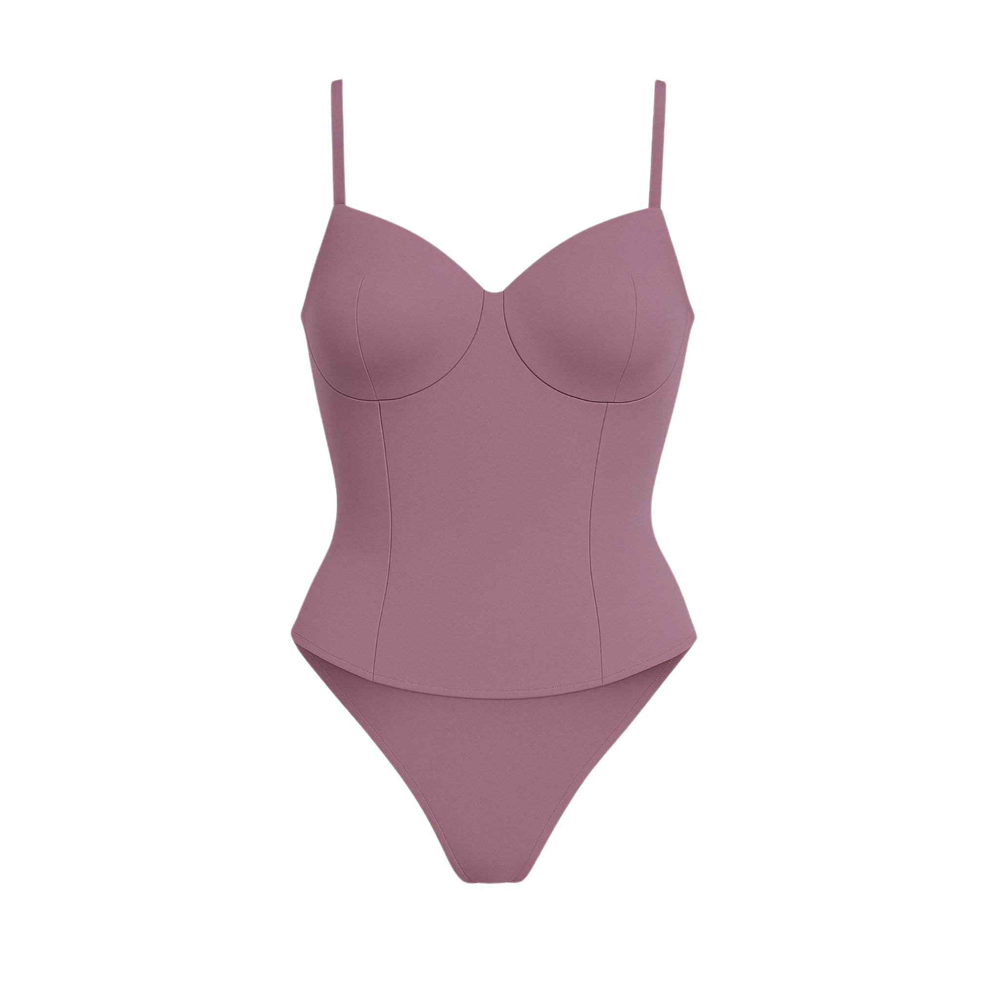 Women's Pink Loro Piana Corset Bodysuit Superfine Merino Wool