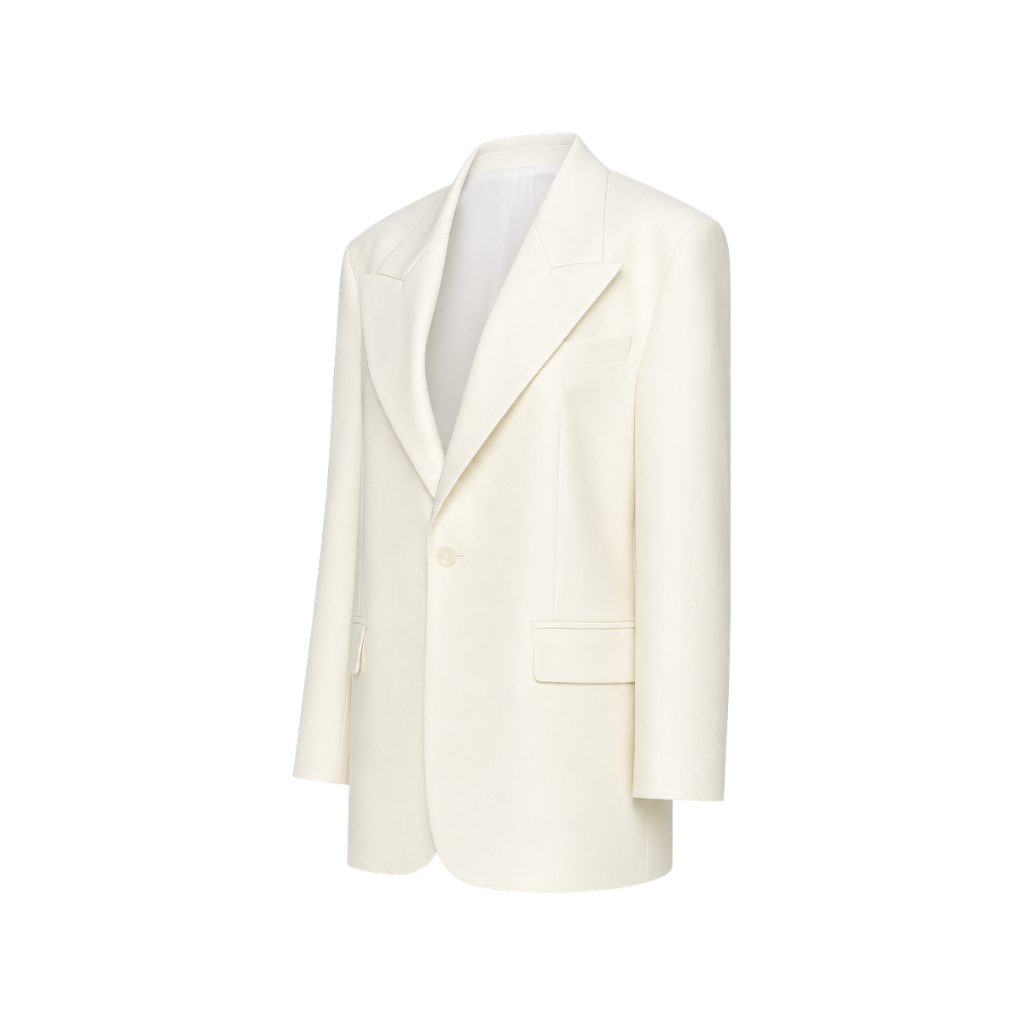 Ivory Oversized Loro Piana Women's City Hall Wedding Blazer