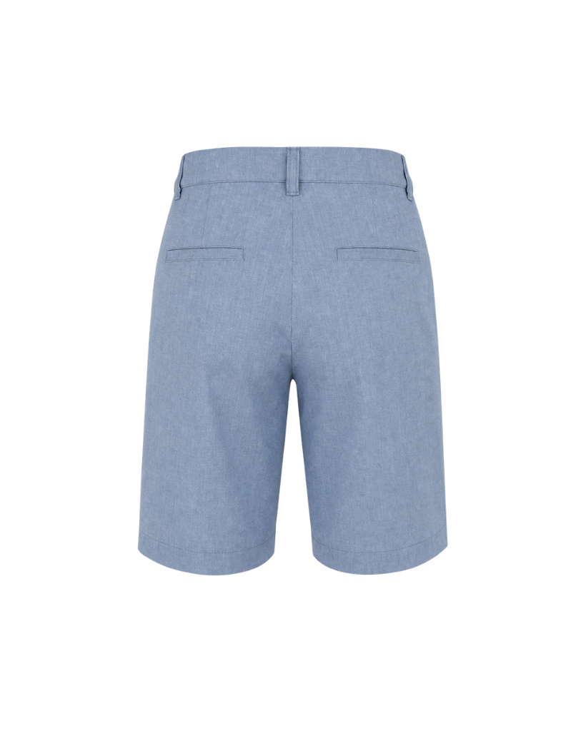 The Tailory New York blue Loro Piana tailored Bermuda shorts back view