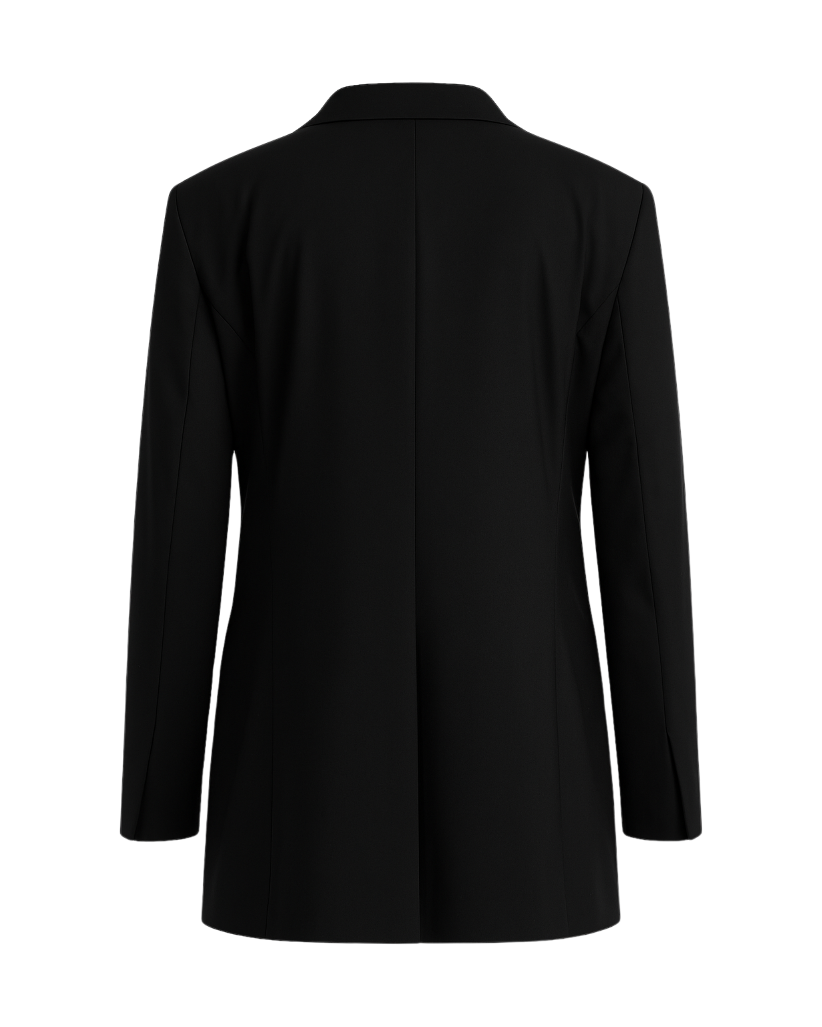 Tailory black oversized tuxedo blazer back view