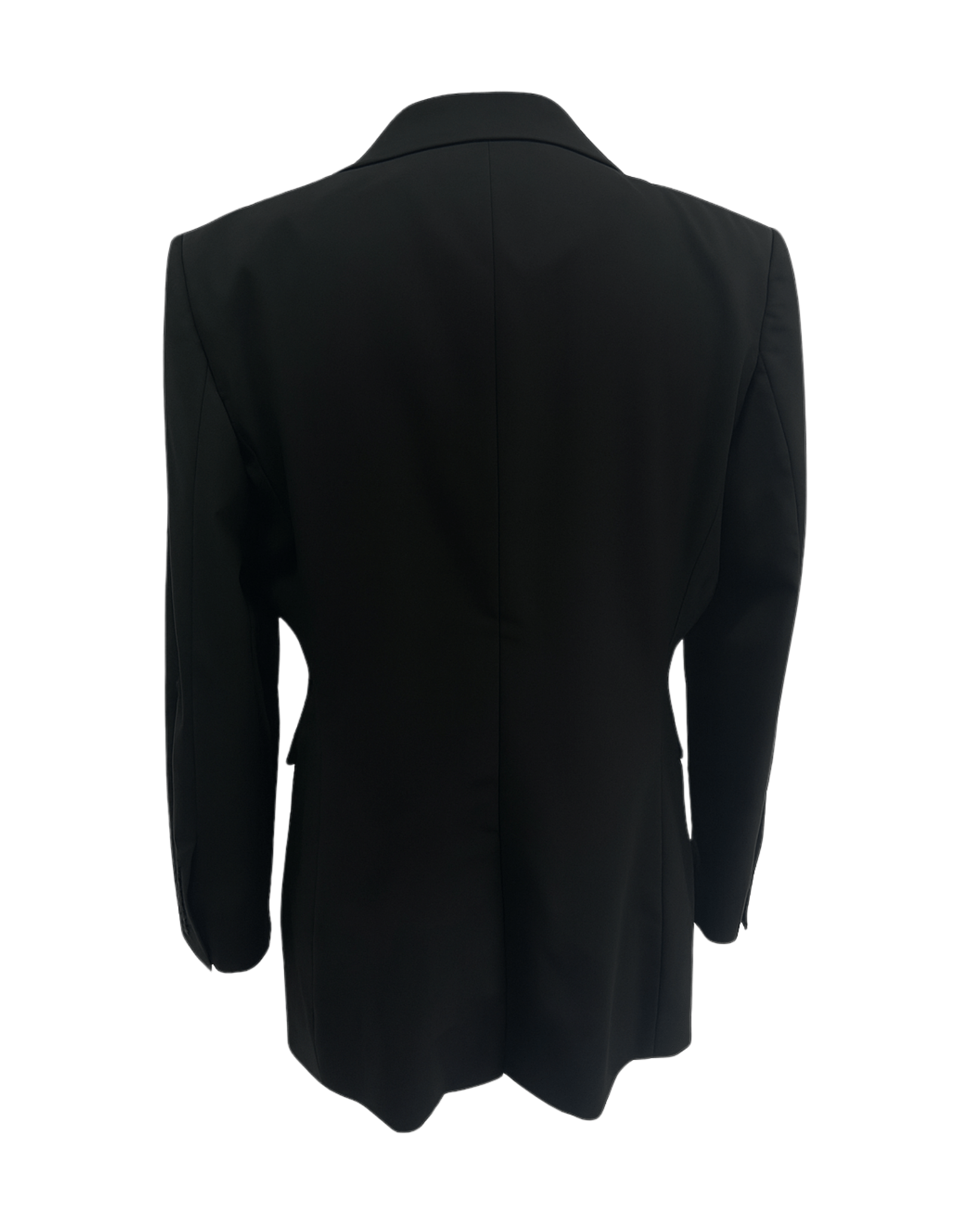 Tailory black notch lapel tailored blazer back view