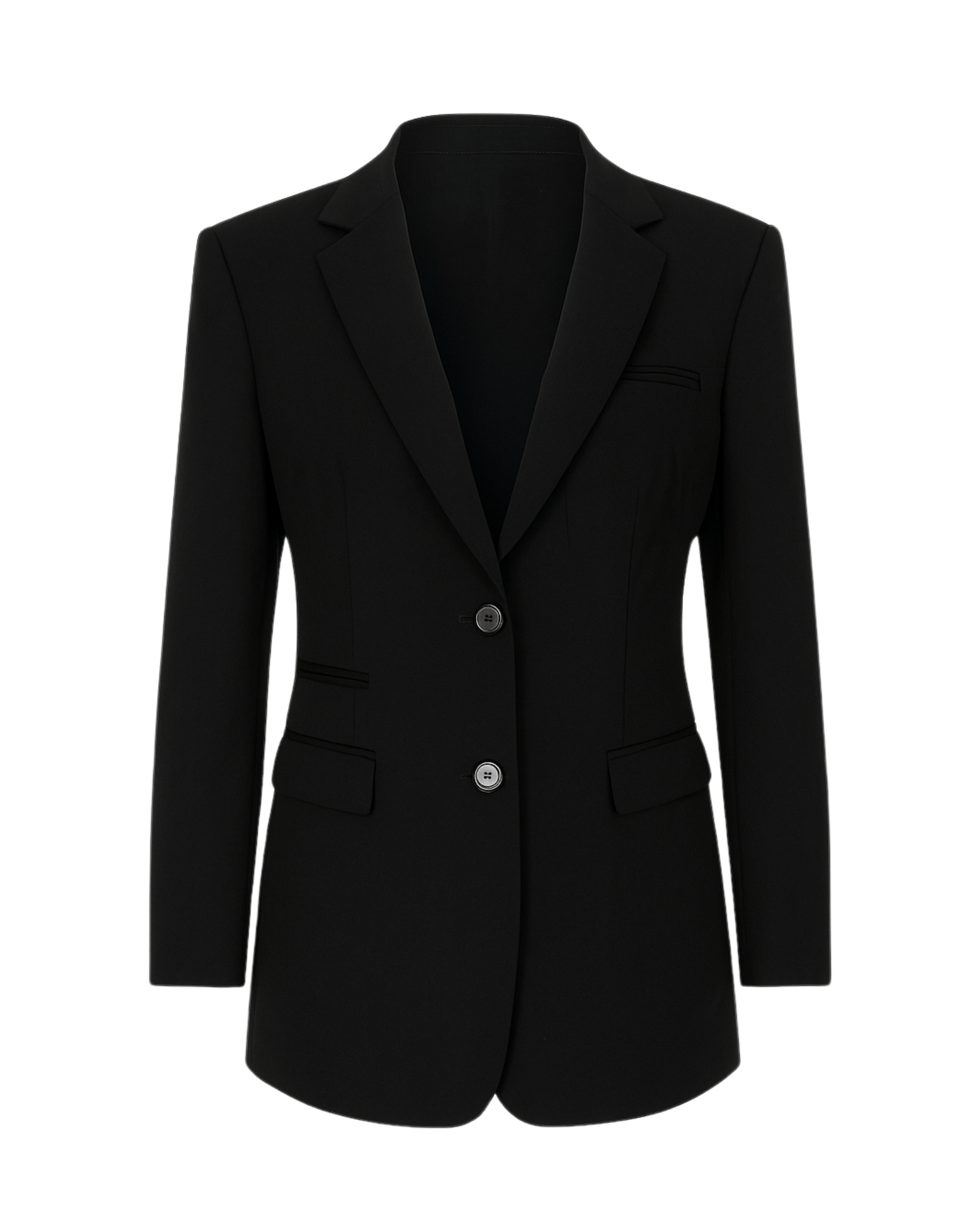 Tailory black notch lapel tailored blazer front view