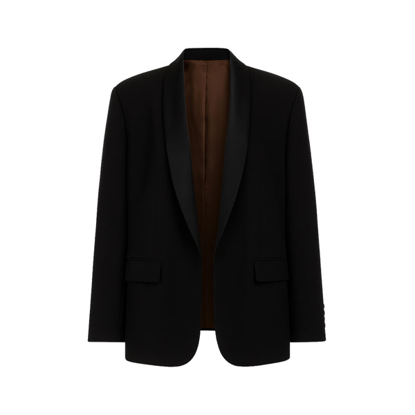 Tailory_Blazer_Black_Oversized_SatinLapels_FrontView