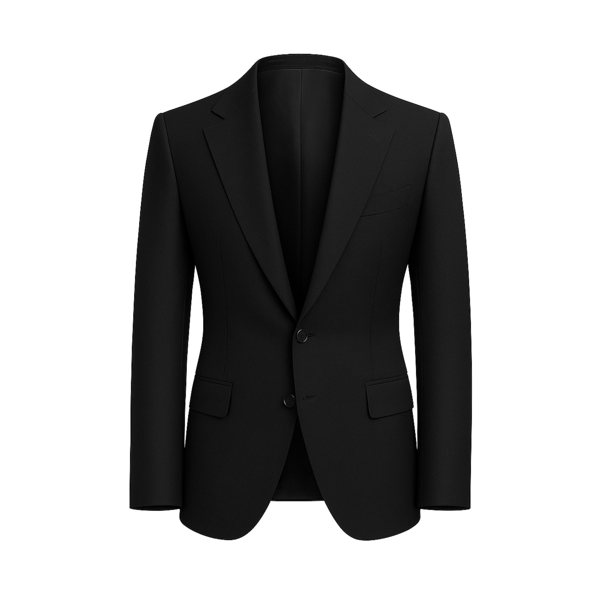 Tailory black Loro Piana wool single-breasted tailored blazer front view