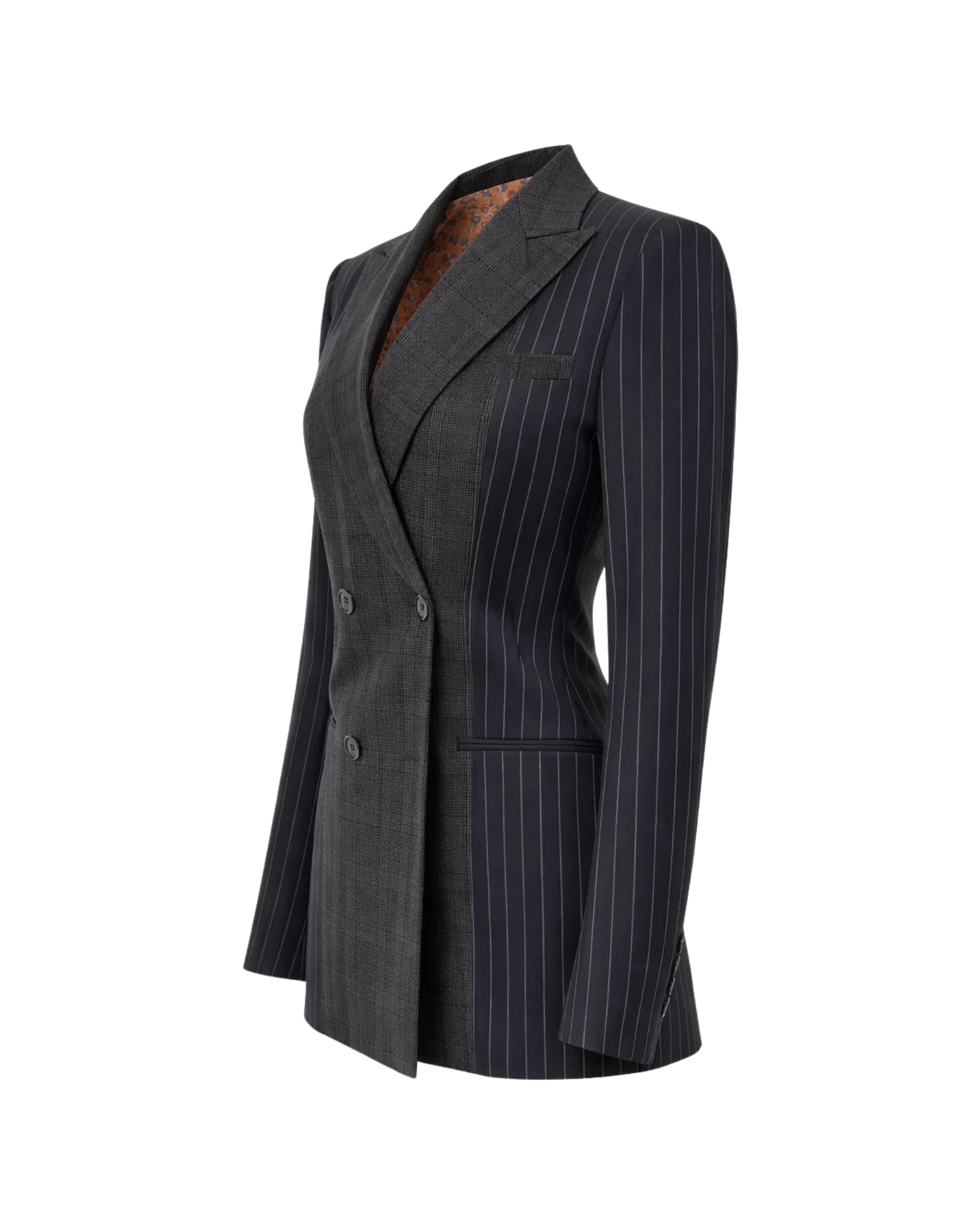 Tailory charcoal tailored double-breasted blazer Side view
