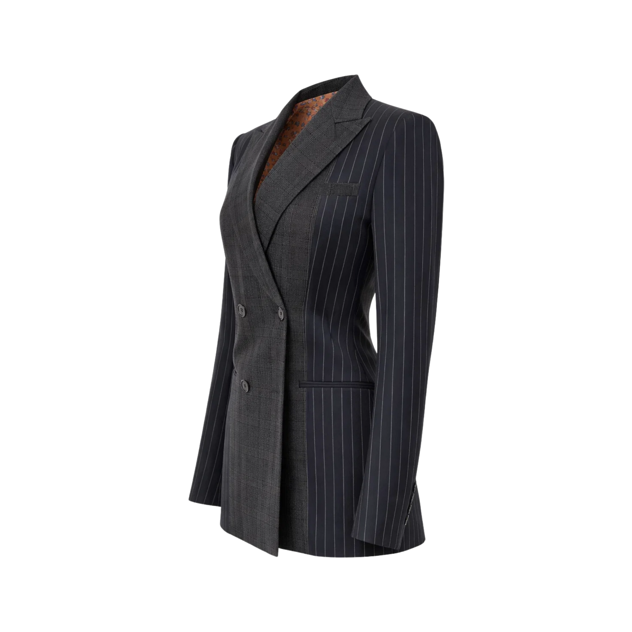 Tailory charcoal tailored double-breasted blazer Side view