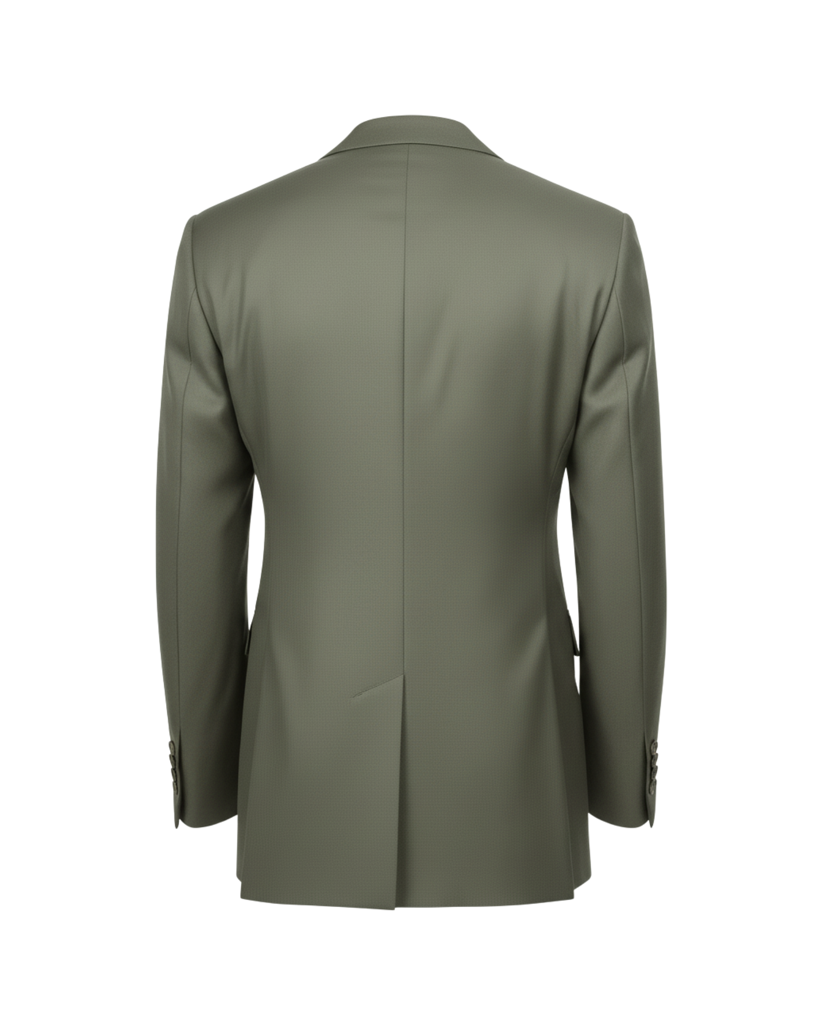 Tailory dark green double-breasted tailored blazer back view