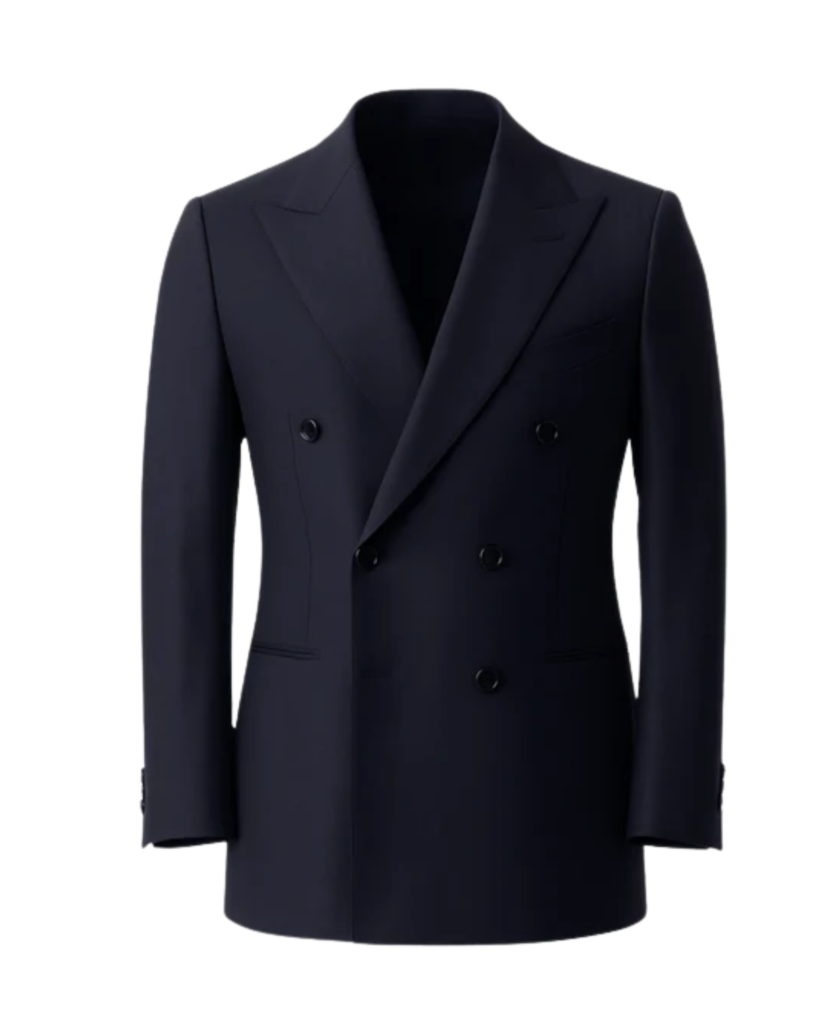 Tailory dark navy double-breasted wool blazer front view