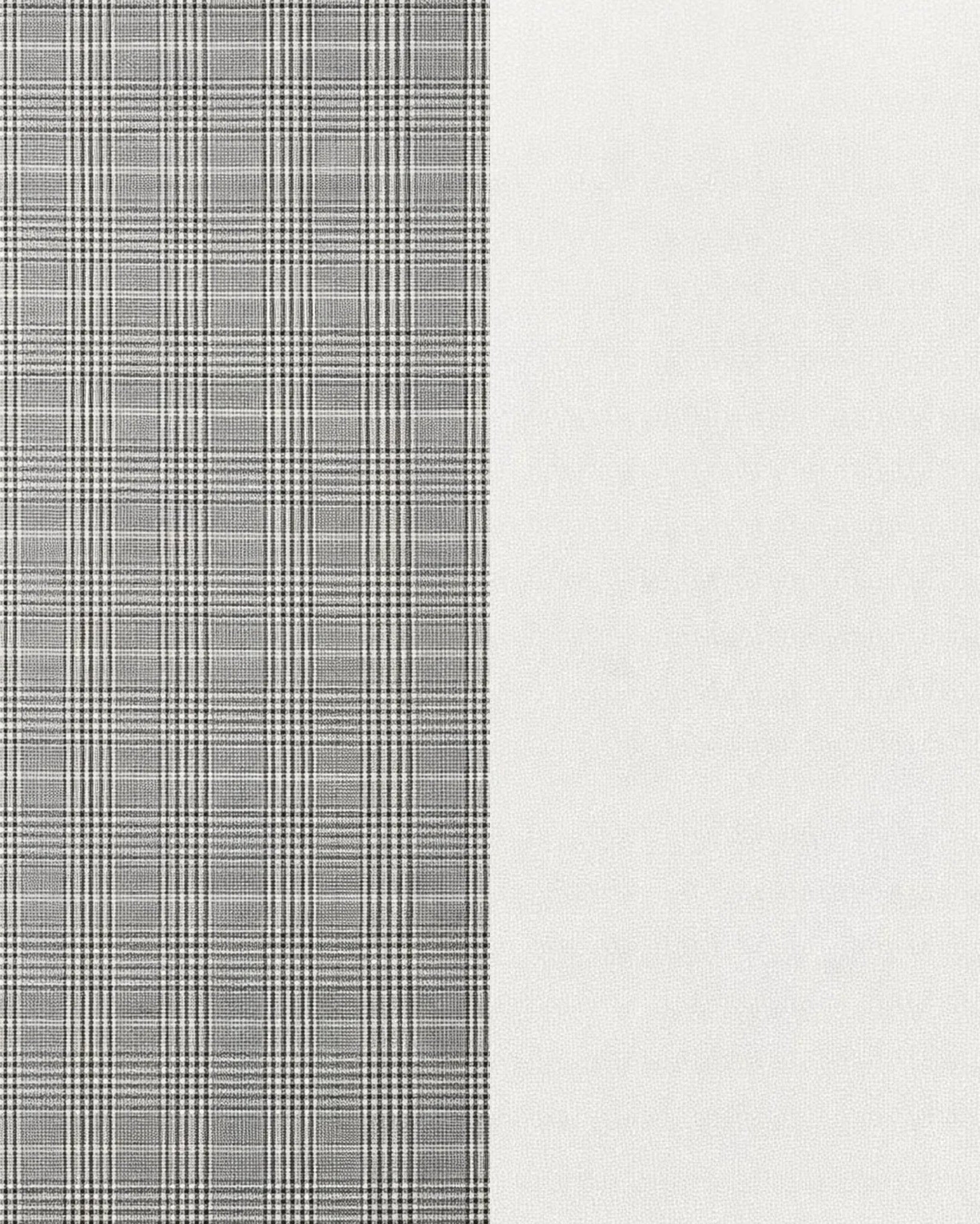 Tailory grey plaid blazer fabric swatch