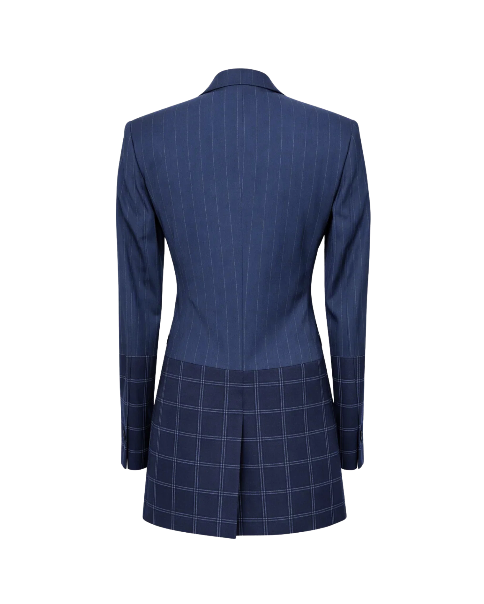 Tailory navy tailored blazer with mixed-pattern design back view