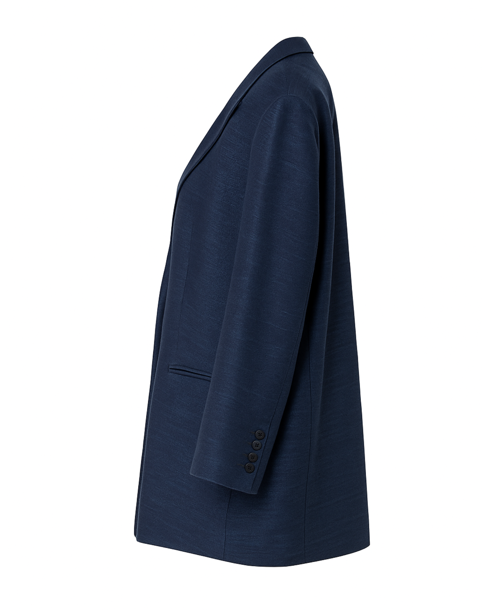 Tailory navy relaxed-fit blazer single-button side view
