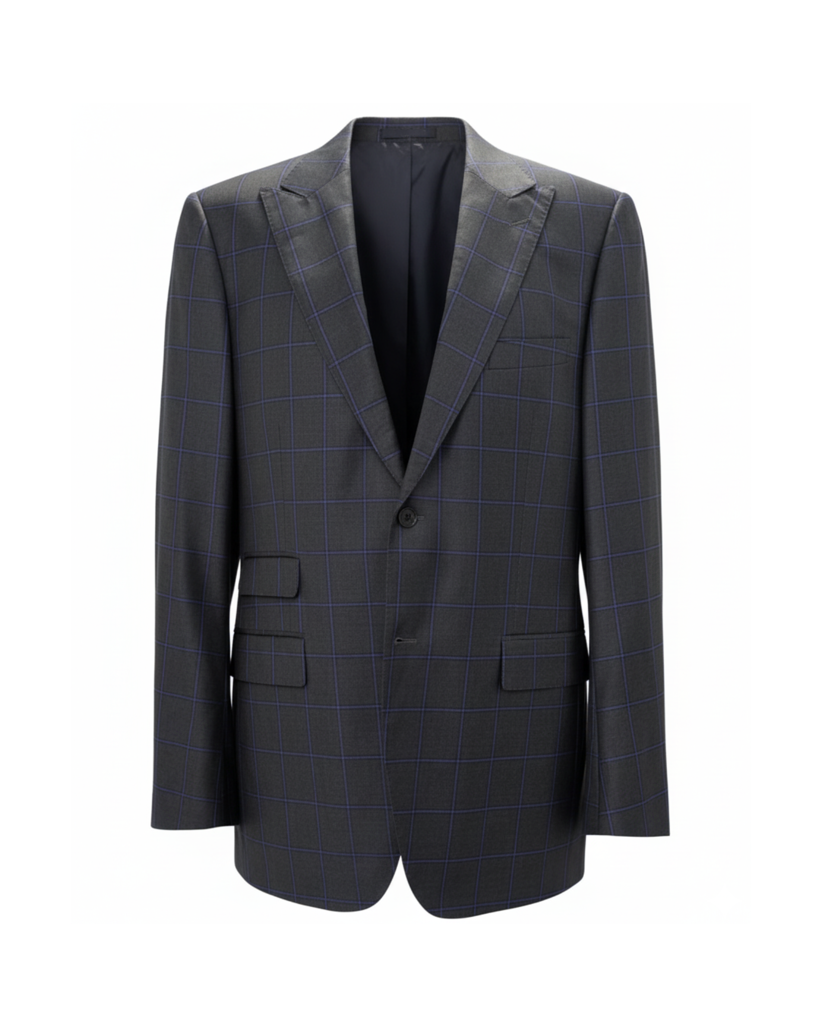 Tailory navy windowpane check blazer front view