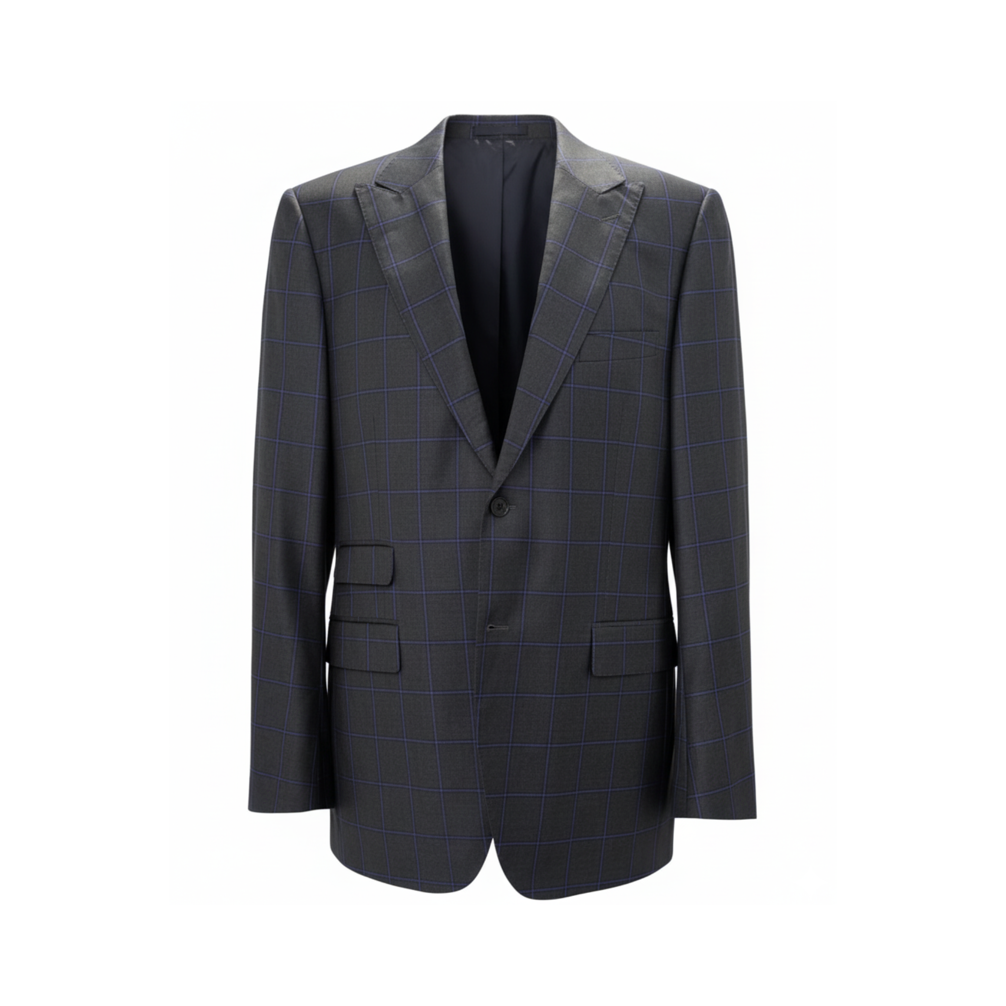 Tailory navy windowpane check blazer front view