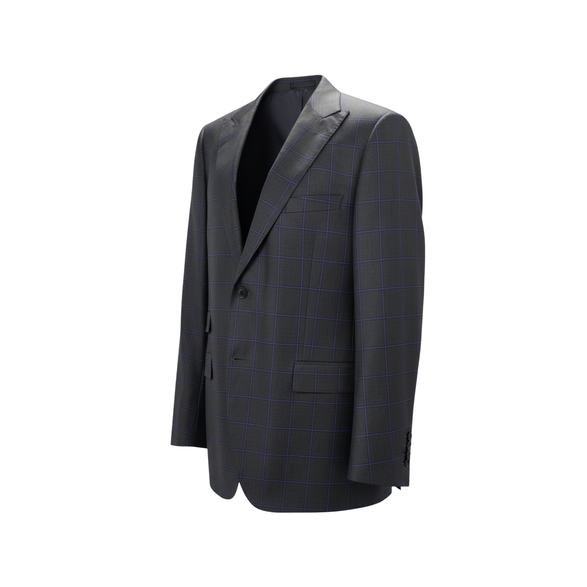 Tailory navy structured windowpane blazer side view