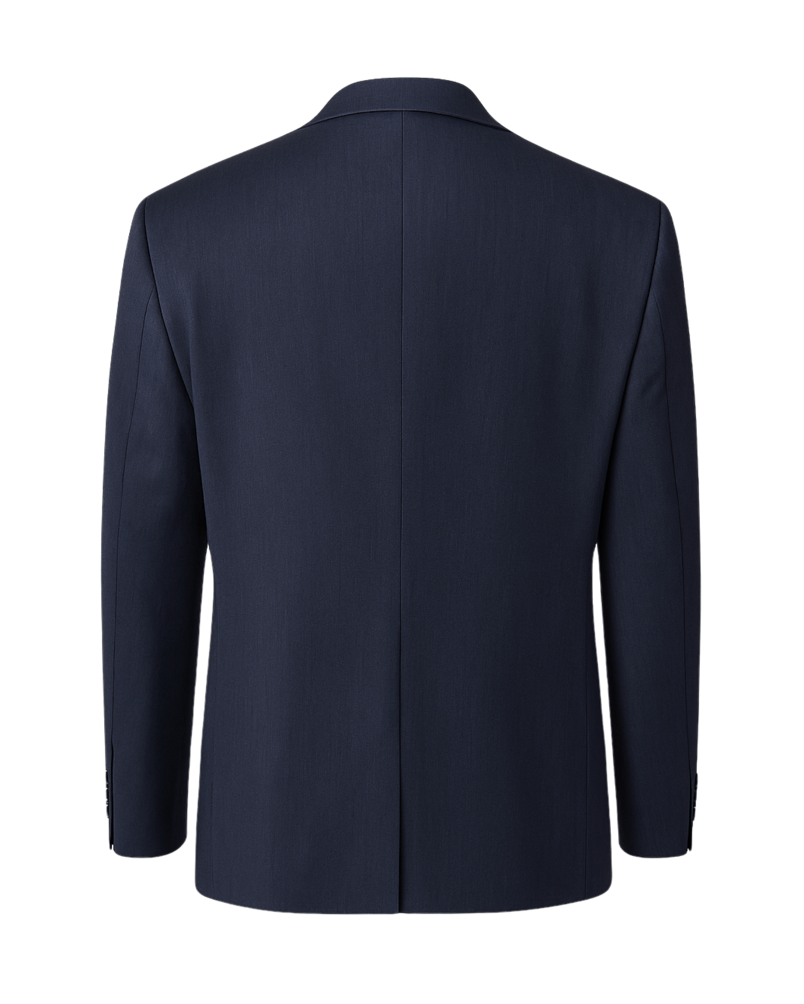 Tailory navy wool notch lapel blazer back view