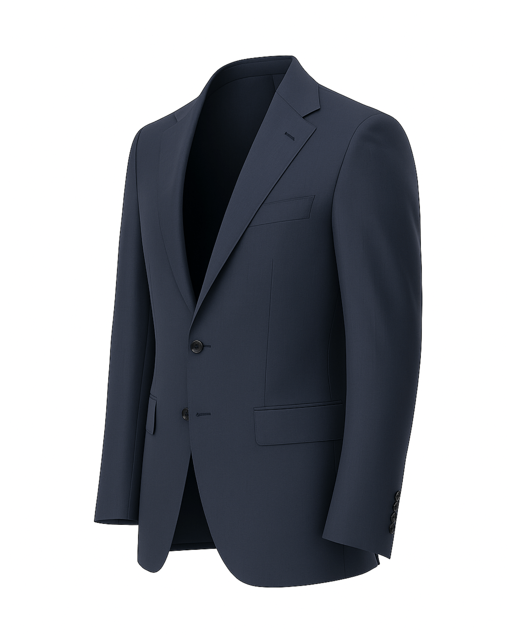 Tailory navy single-breasted wool blazer side view